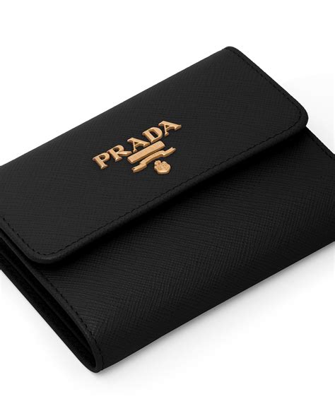 prada small saffiano leather continental wallet